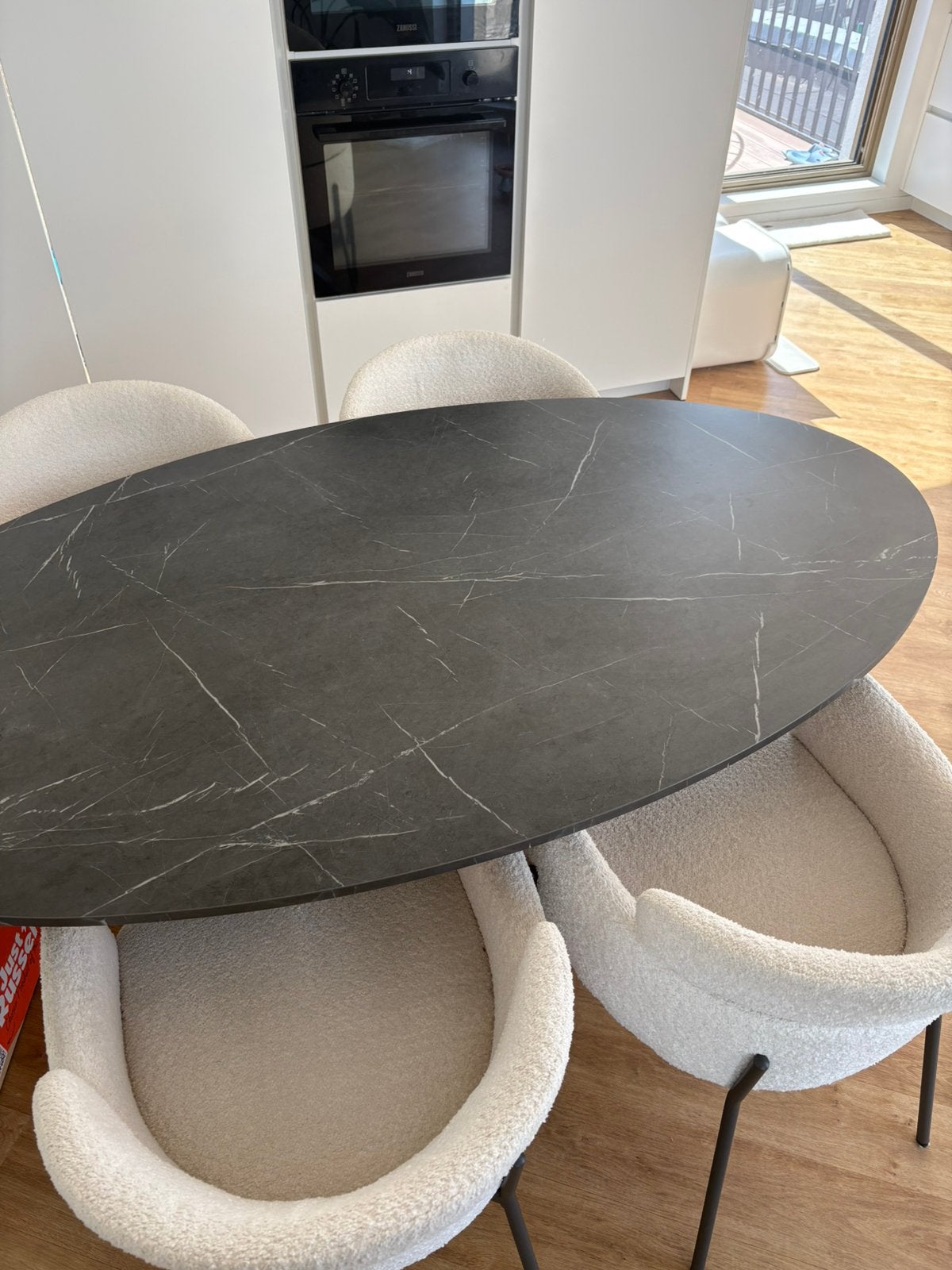 Eettafel en stoelen, Enlèvement, Utilisé, 50 à 100 cm, 150 à 200 cm