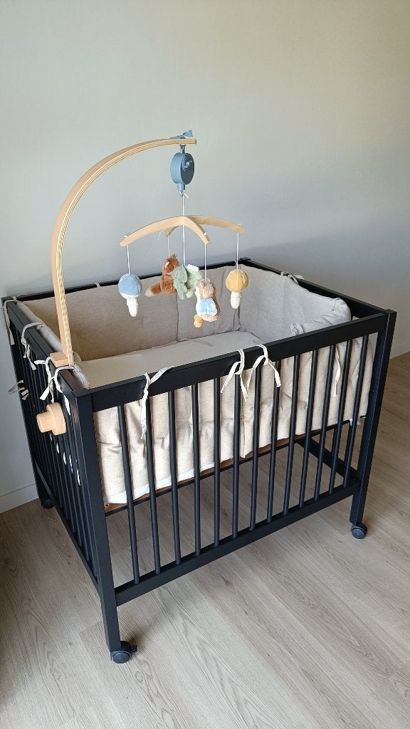 Babypark met toebehoren, Kinderen en Baby's, Ophalen, Zo goed als nieuw, Rechthoekig, In hoogte verstelbaar