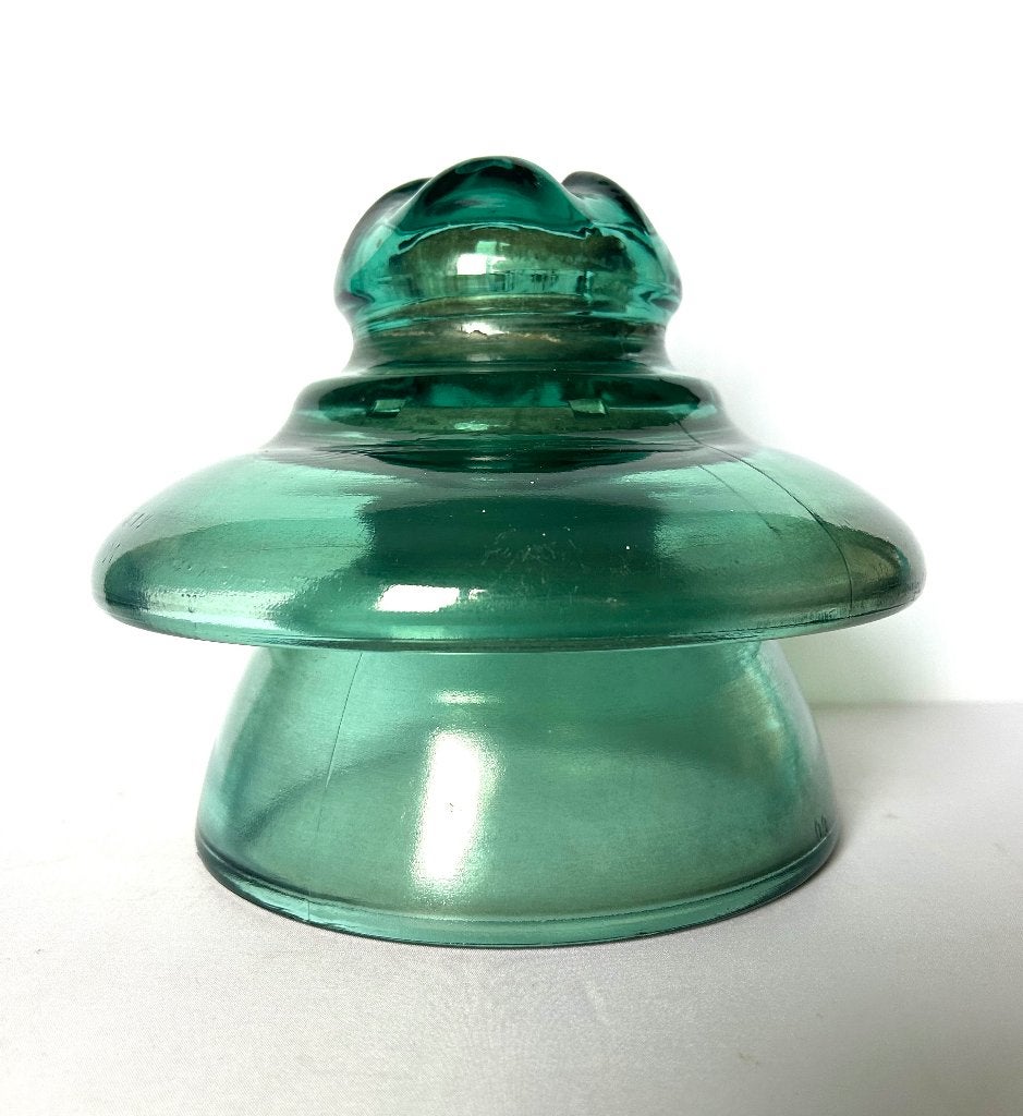deco industrieel grote oude glazen mast isolator, Antiek en Kunst, Ophalen of Verzenden