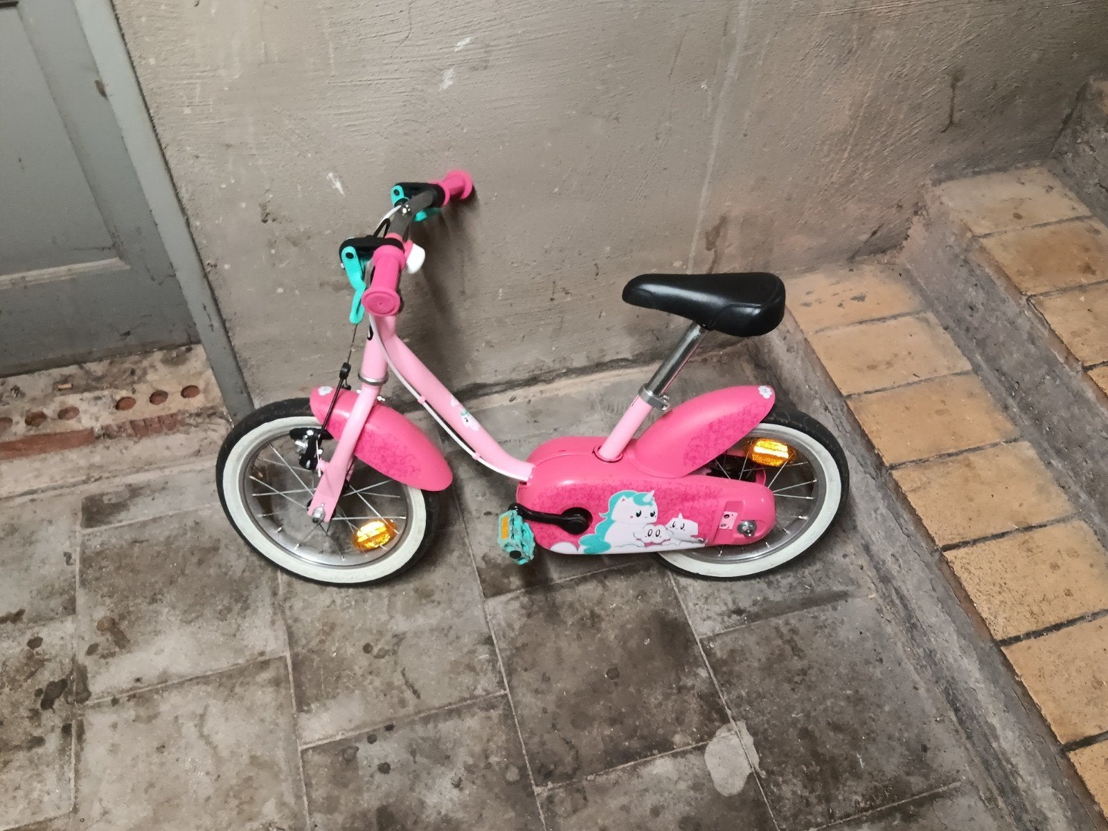 Kleine meisjes fiets, Fietsen en Brommers, Ophalen, Gebruikt, Minder dan 16 inch, Decathlon