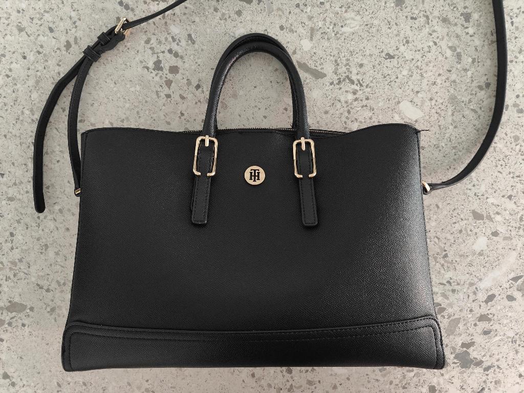 Handtas Tommy Hilfiger, Ophalen of Verzenden, Gebruikt, Zwart, Handtas