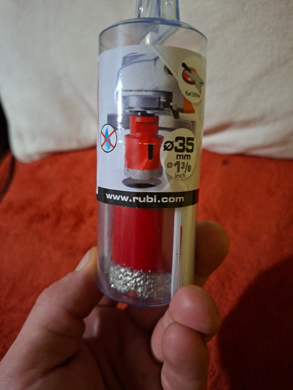RUBI Diamantboor 35mm - M14 voor op haakse slijper, Ophalen