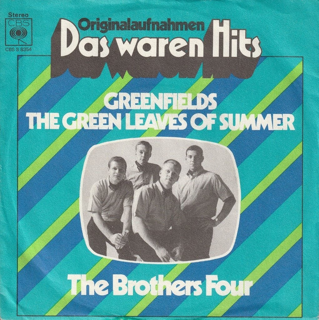 Brothers Four - Greenfields / Green leaves of summer, CD & DVD, Vinyles Singles, Single, Autres genres, Utilisé, 7 pouces