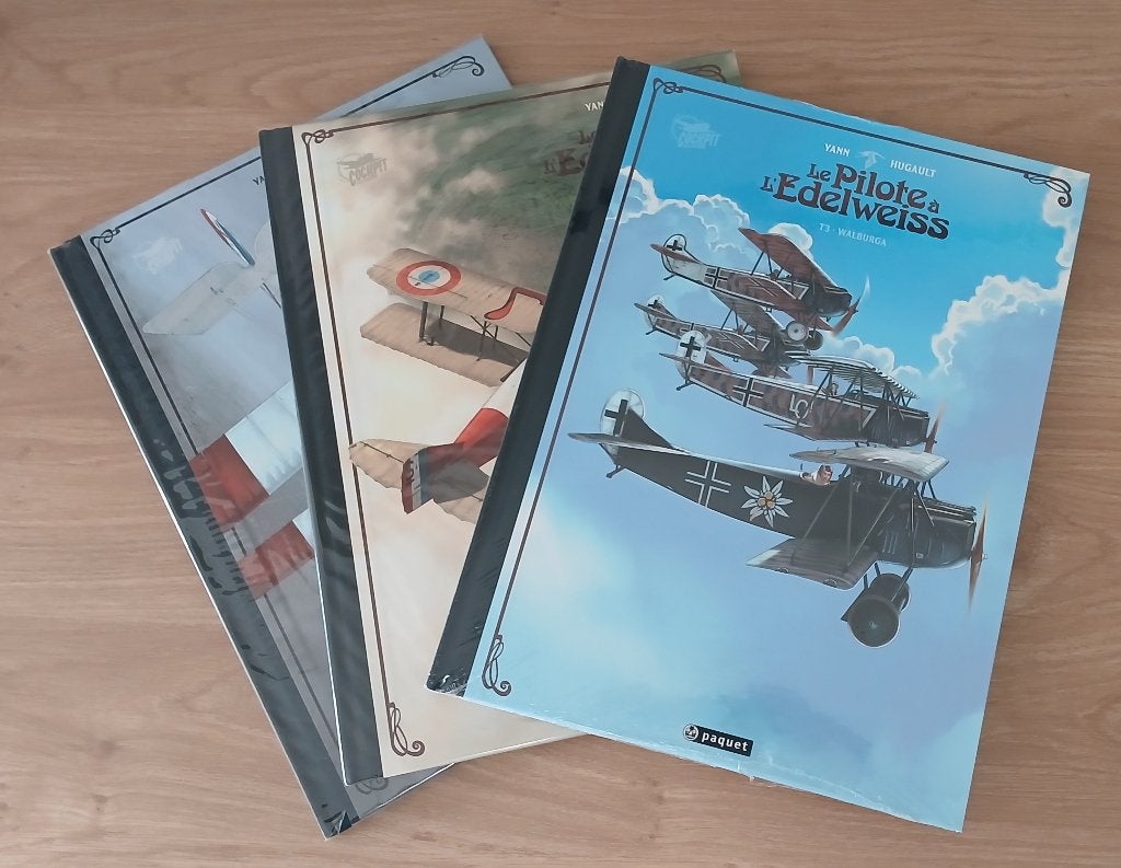 BD 3 TL Pilote à l'Edelweiss 2 dédicacés Neuf EO Hugault, Plusieurs BD, Enlèvement ou Envoi, Neuf