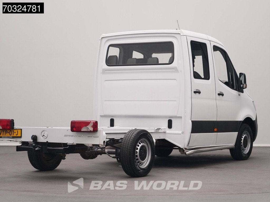 Mercedes Sprinter 311 CDI Dubbel Cabine Chassis Cabine Fahrg, Auto's, Gebruikt, Euro 6, 4 cilinders, Wit