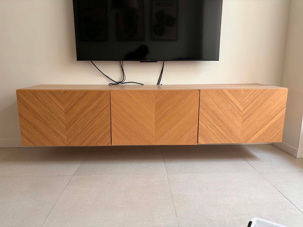 Tv Meubel Ikea besta, Huis en Inrichting, Kasten |Televisiemeubels, Ophalen, 150 tot 200 cm, Zo goed als nieuw, Modern - Scandinavisch