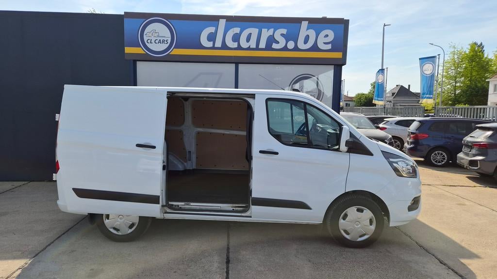 Ford Transit Custom 2.0D/Euro6/L1/Navi/Cam/Cc/Bt/Trekhaak/17, Stof, Euro 6, Wit, 131 pk