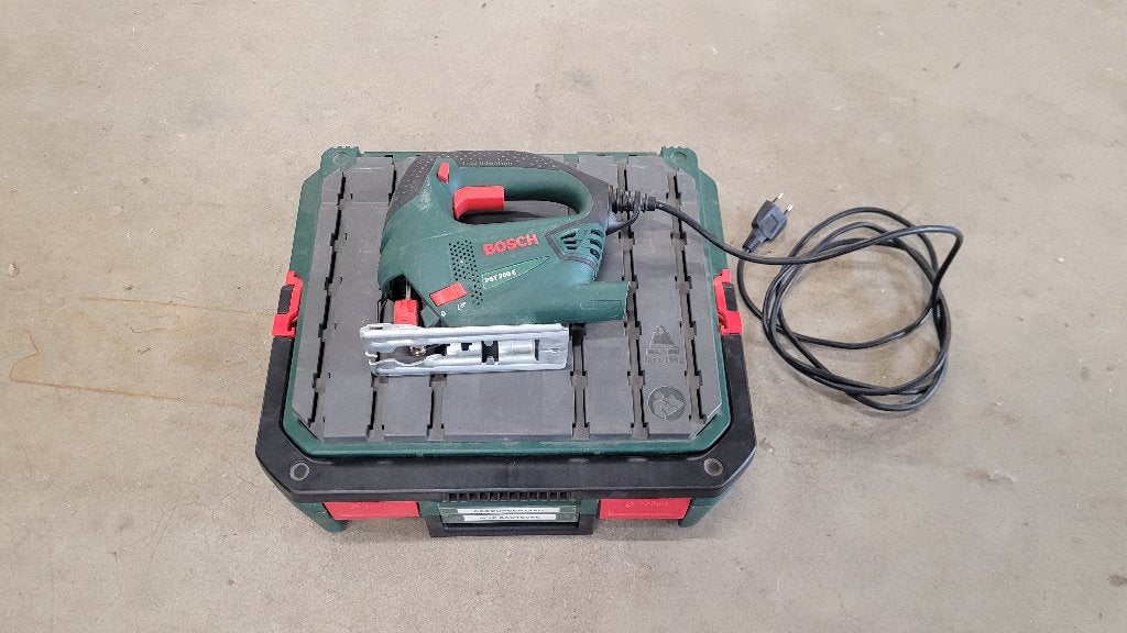 Bosch decopeerzaag, Doe-het-zelf en Bouw, Gereedschap | Zaagmachines, Ophalen, Decoupeerzaag, Zo goed als nieuw, Bosch groen