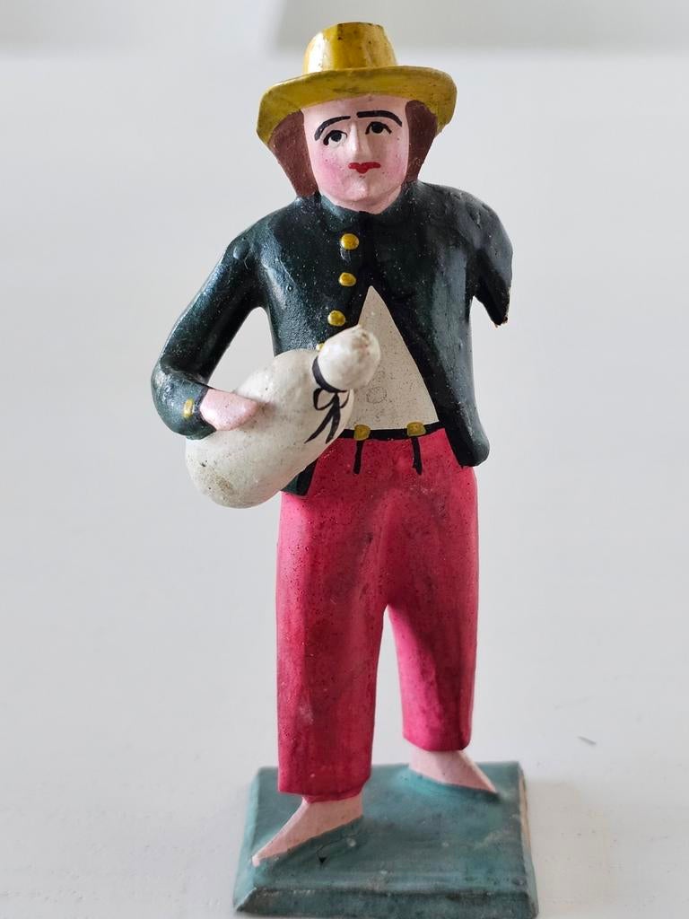 Statue de crèche de Grulich, sculpture sur bois vers 1900, Enlèvement ou Envoi