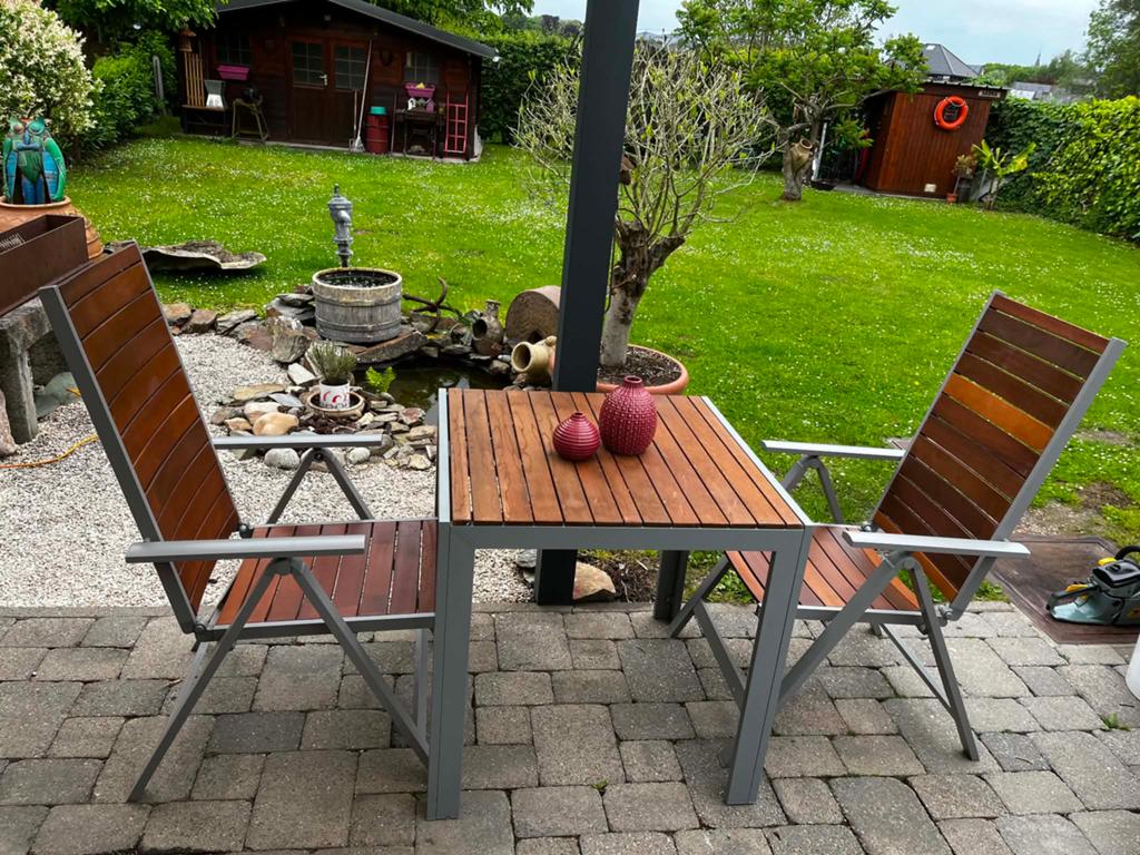 Ensemble de jardin, Enlèvement, Comme neuf, Aluminium