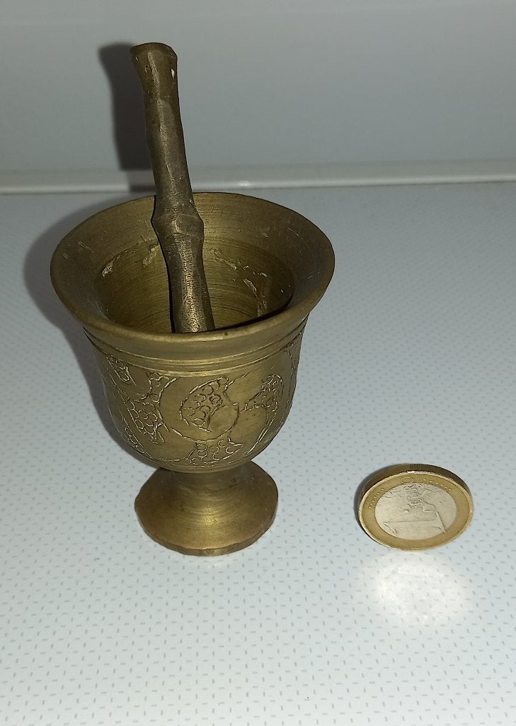 petit cendrier / pilon en laiton, Enlèvement ou Envoi