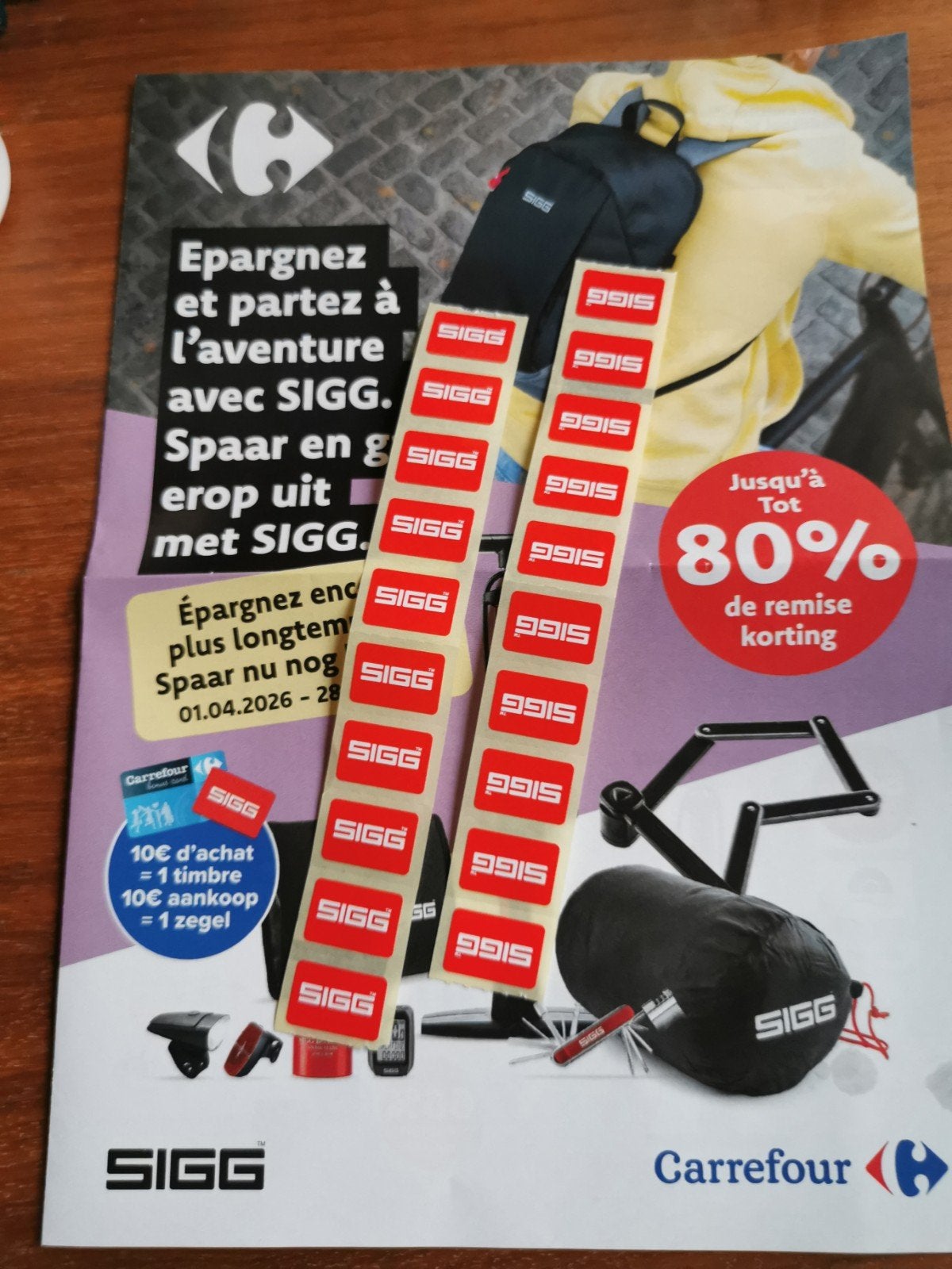 SIGG Carrefour actie spaarzegels prijs per stuk., Enlèvement ou Envoi