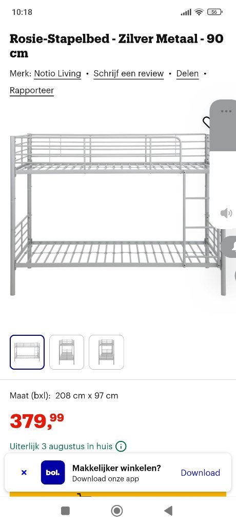 Lit superposé 3 personnes, Enfants & Bébés, Chambre d'enfant | Lits, Comme neuf, 180 cm ou plus, 100 cm ou plus, Lit mezzanine ou Lit superposé