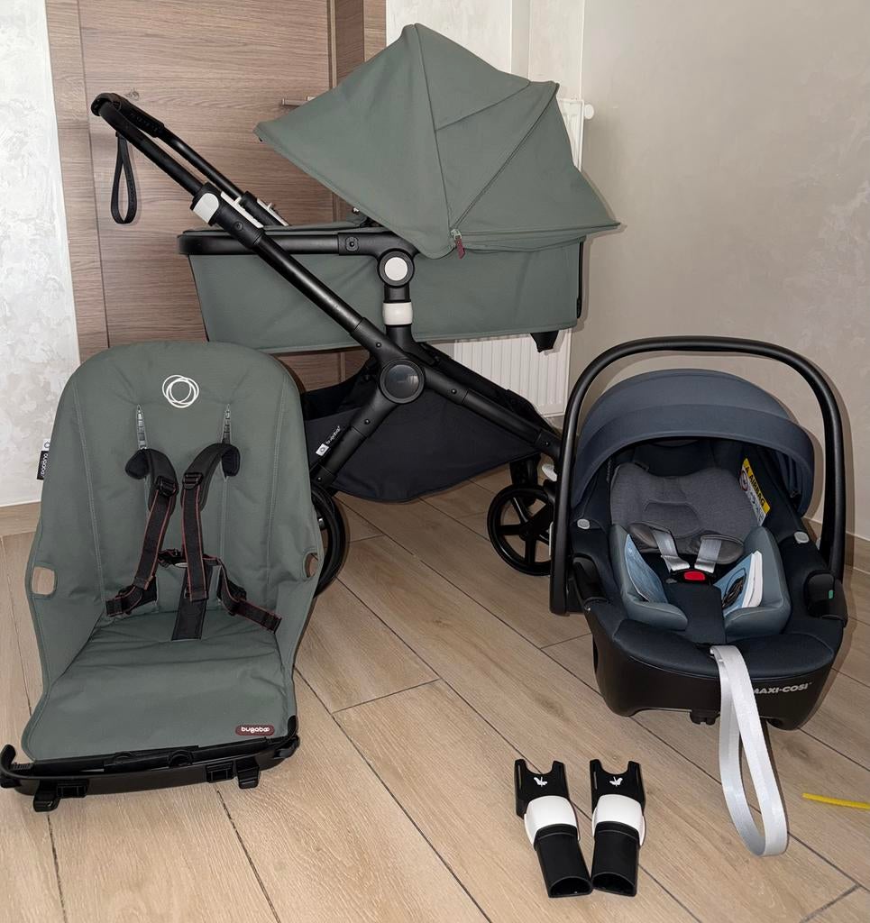 Bugaboo Fox Cub vert forêt complet 3-en-1, Couverture pieds, Babygeluk, Comme neuf, Enlèvement