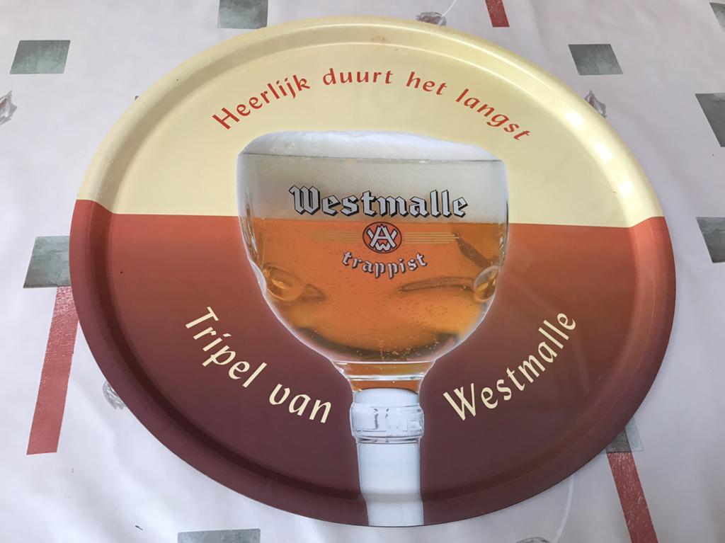 Plateau trappiste de Westmalle, Collections, Marques & Objets publicitaires, Utilisé, Autres types, Envoi