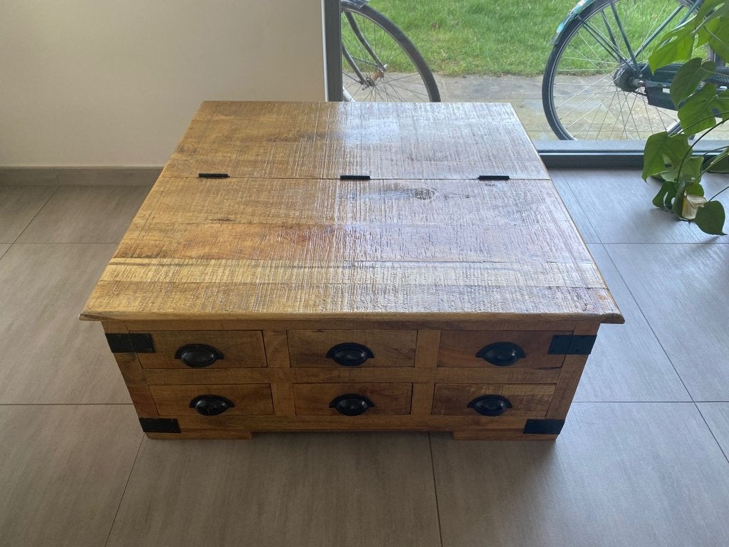 Industriële Salontafel, Métal, Moins de 50 cm, Enlèvement ou Envoi, 50 à 100 cm