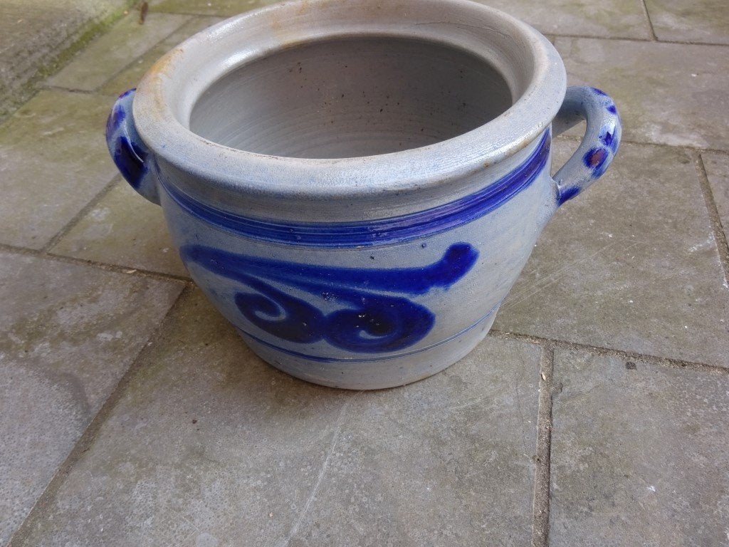 vintage boterpot - delft blauw - hoogte 13cm, Antiek en Kunst, Antiek | Keramiek en Aardewerk, Ophalen of Verzenden