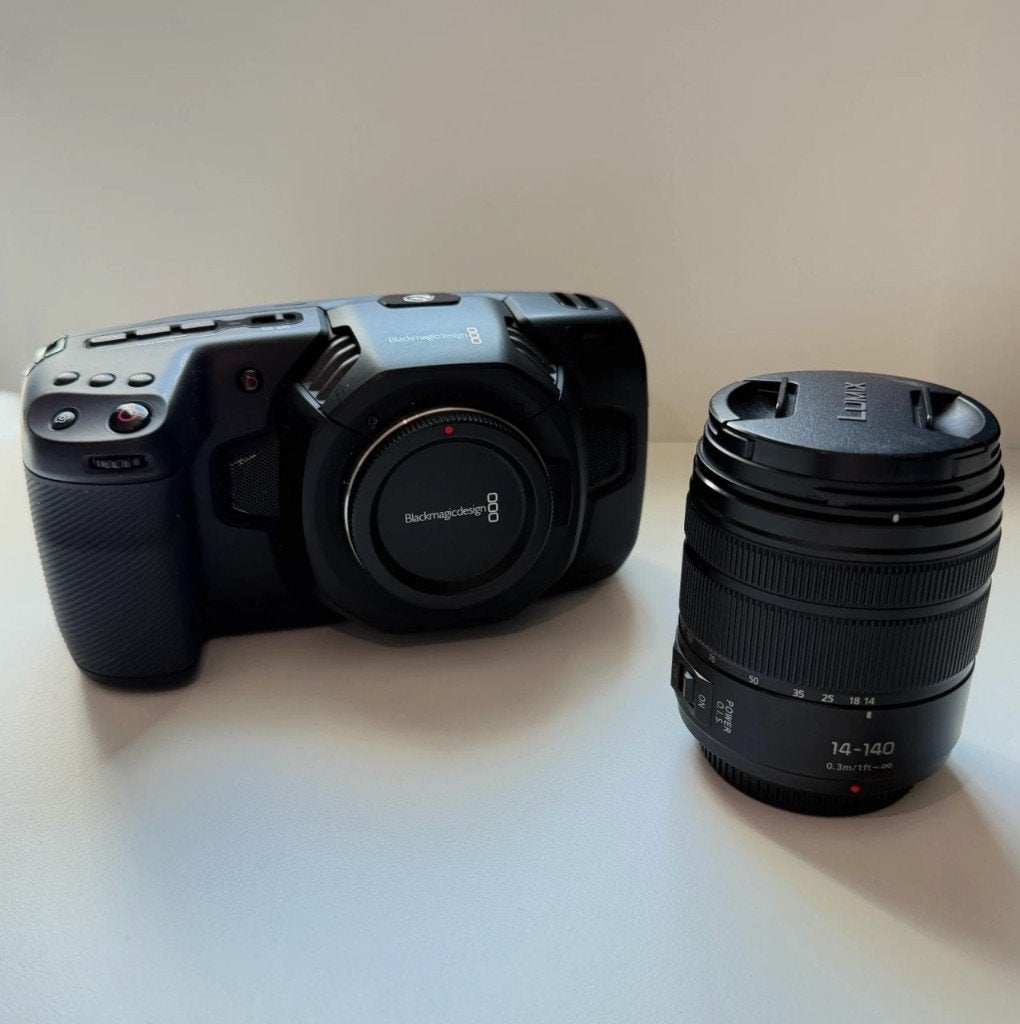 Blackmagic Pocket Cinema Camera 4K + Panasonic 14-140mm, Audio, Tv en Foto, Full HD, Gebruikt, Panasonic, Ophalen of Verzenden