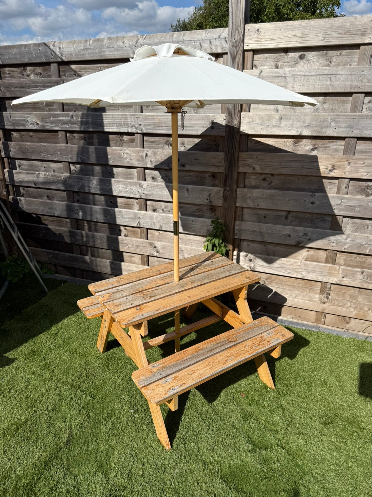 Picknicktafel kinderen, Tuin en Terras, Picknicktafels, Ophalen, Gebruikt, Kinderpicknicktafel