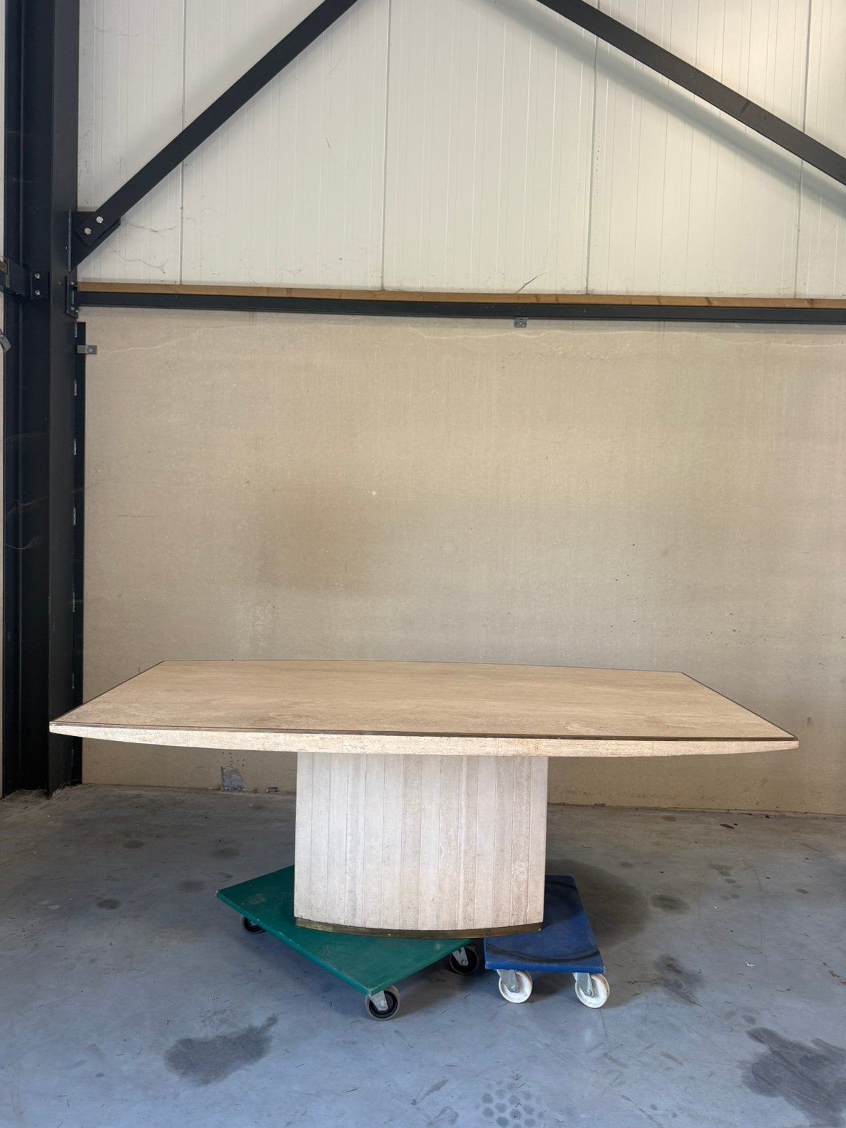 Travertine eettafel willy rizzo, Ophalen, Zo goed als nieuw