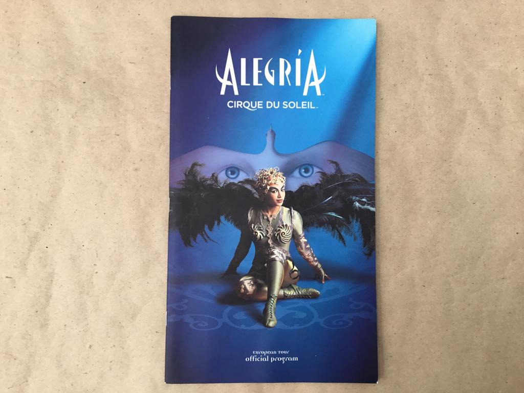 Cahier du programme du Cirque du Soleil Alegria, Enlèvement ou Envoi, Comme neuf, Autres sujets/thèmes