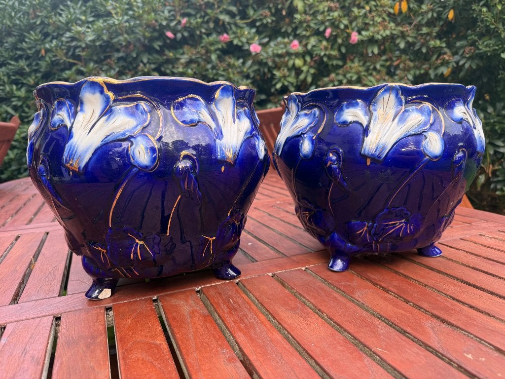 Art Nouveau potdekselset, Tuin en Terras, Gebruikt, Rond, Binnen, Minder dan 40 cm