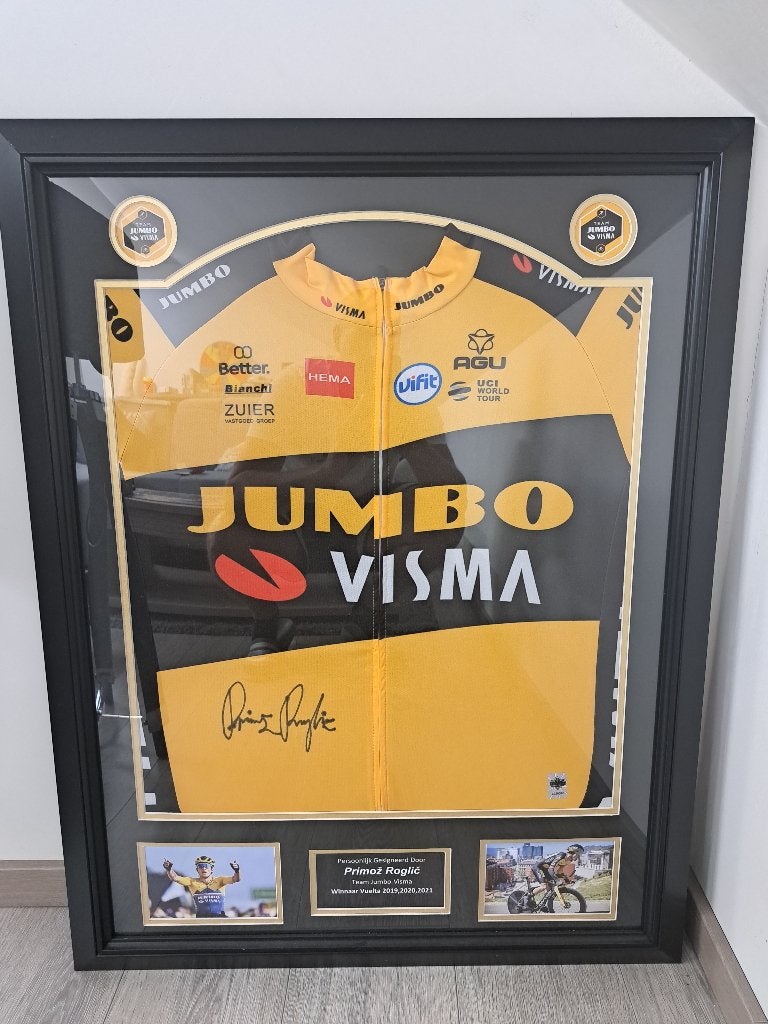 Gesigneerd wielertrui Roglic met certificaat, Ophalen of Verzenden, Nieuw, Shirt