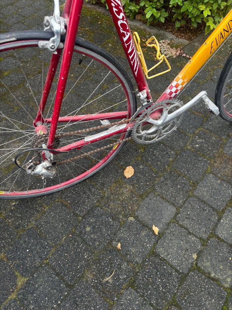 oude koersfiets U.Scantini van Eric Vanderaerden, Ophalen, Gebruikt