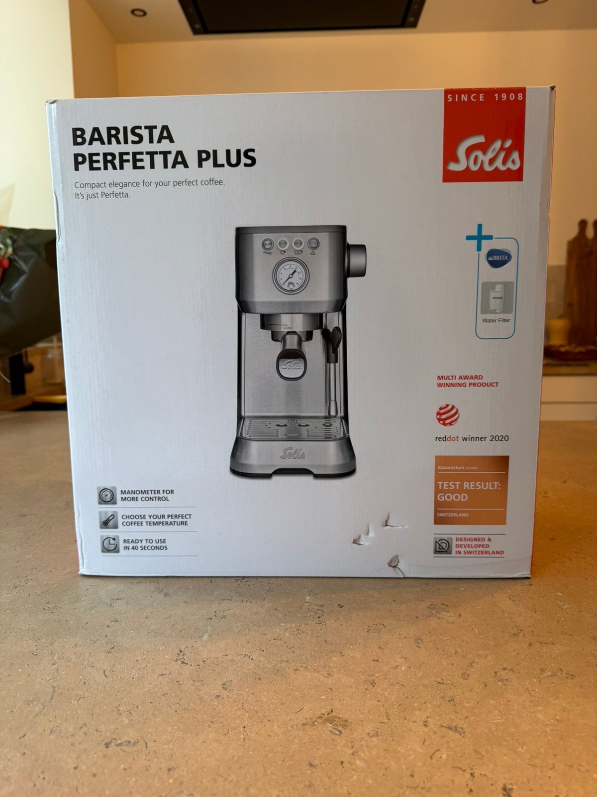 Solis Barista Perfetta Express, Espresso apparaat, Gemalen koffie, Ophalen of Verzenden, Zo goed als nieuw