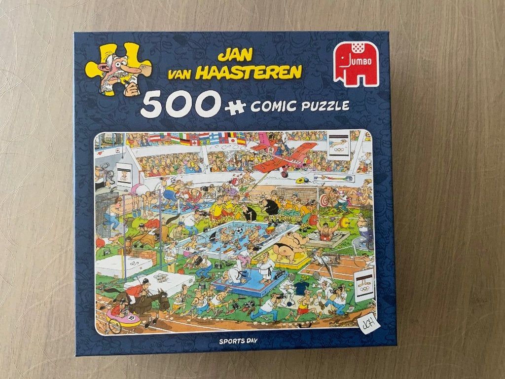 Jan van Haasteren 500 stukken sport, Ophalen, 500 t/m 1500 stukjes, Zo goed als nieuw, Legpuzzel