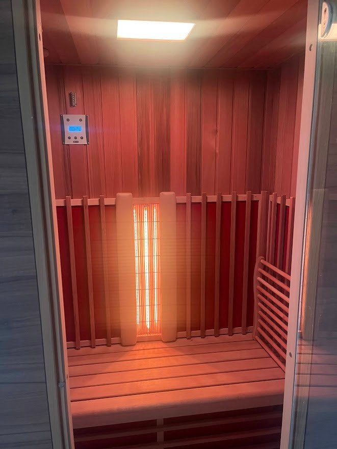 Infraworld TrioSol Moka 150, Ophalen, Zo goed als nieuw, Infrarood, Complete sauna