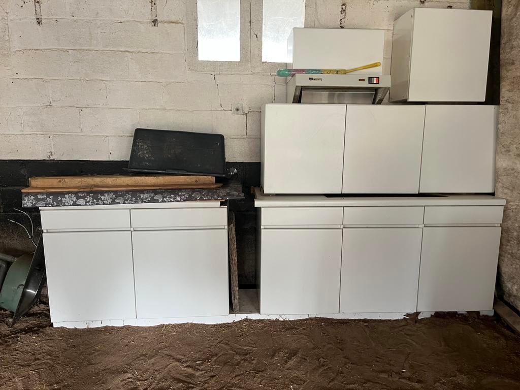 Meubles de cuisine, Sans poignée, Enlèvement, Utilisé, Blanc