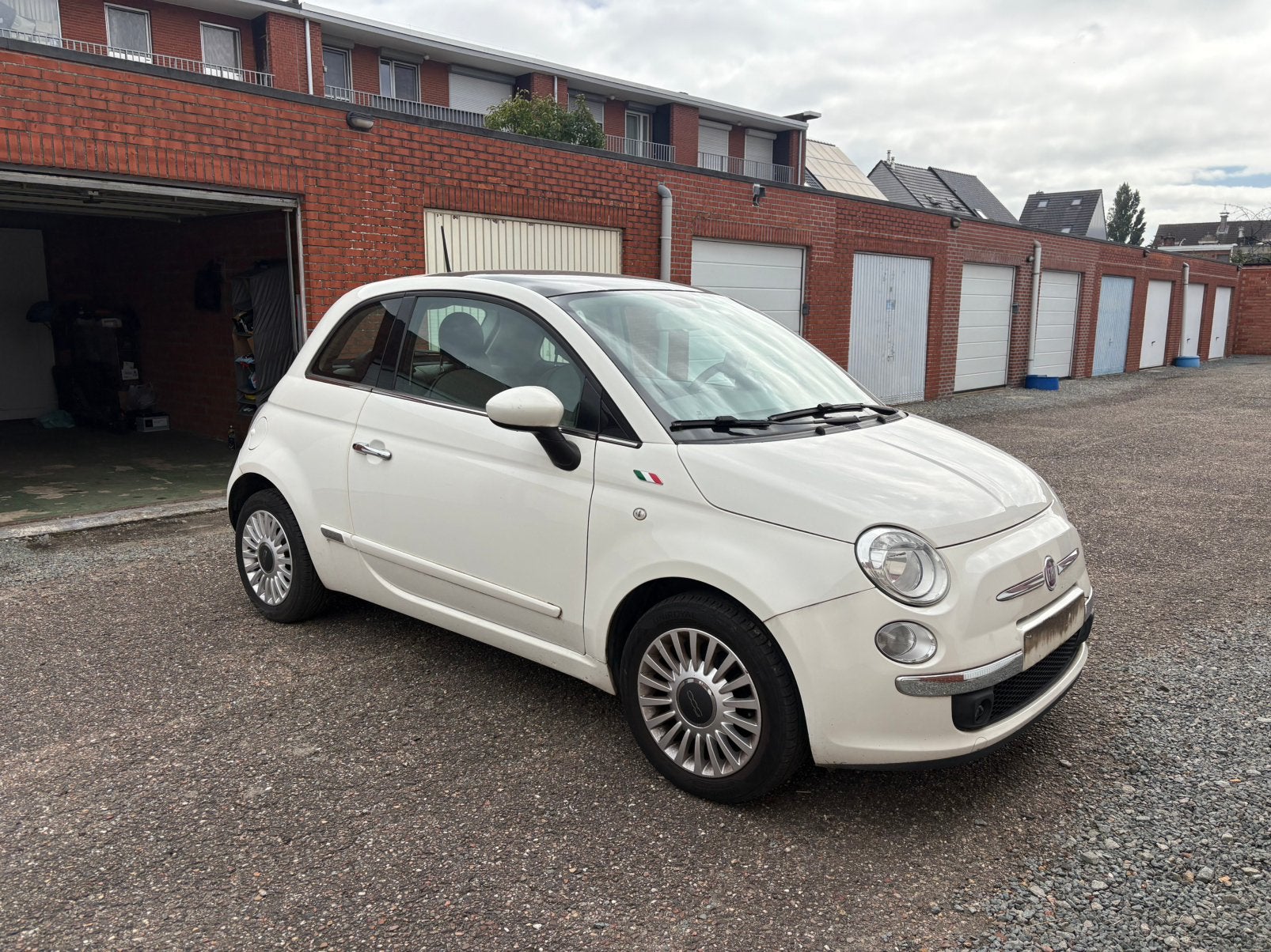 Fiat 500 1.2Lounge - 36.604km - Inschrijvingsklaar!, Auto's, Stof, Wit, Grijs, Particulier