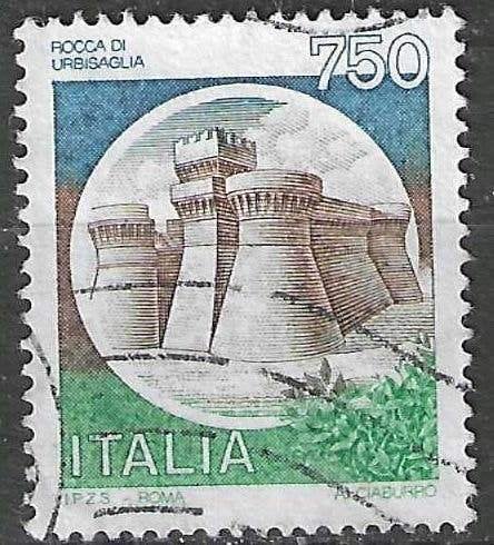 Italie 1990 - Yvert 1891 - Rocca di Urbisaglia - 750 l. (ST), Envoi, Affranchi
