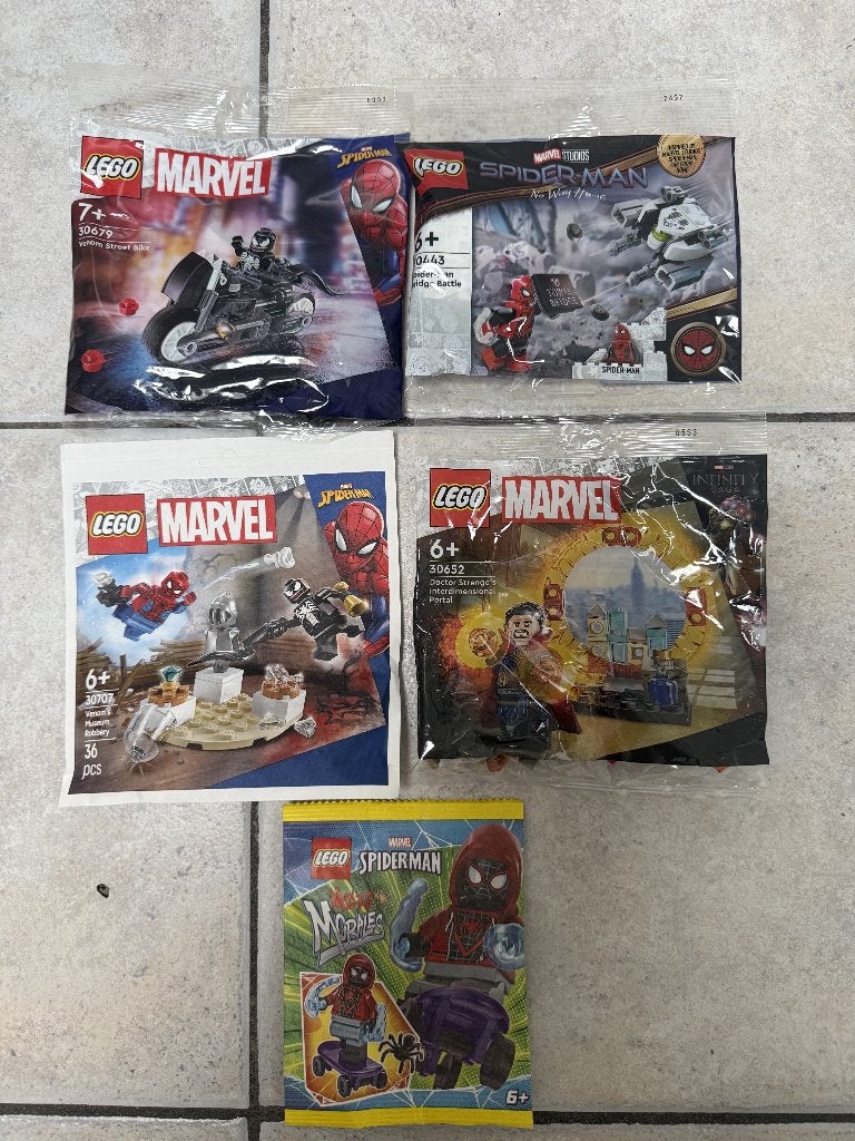 Lego Lot - Marvel Spider-Man - Polybags, Neuf, Pièces supplémentaires incluses, Enlèvement ou Envoi, Marvel
