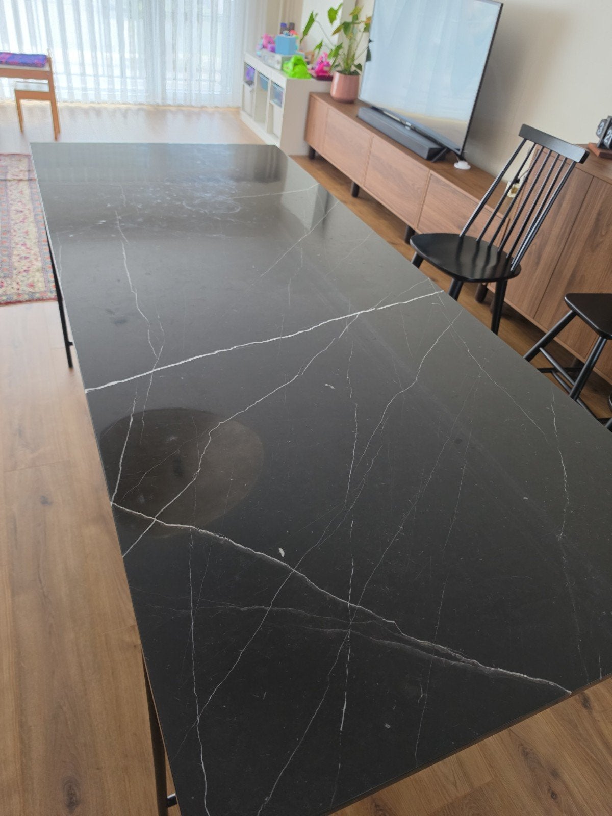 eettafel van marmer Furnified, Enlèvement, Utilisé, Autres types, 75 m² ou plus