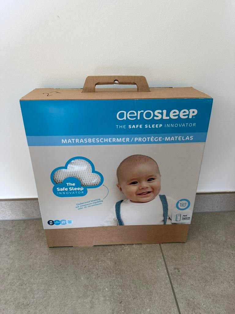 Ongebruikt! - Aerosleep matrasbeschermer - 70x140 babybed, Nieuw, Matras, Eenpersoons, 70 cm of minder