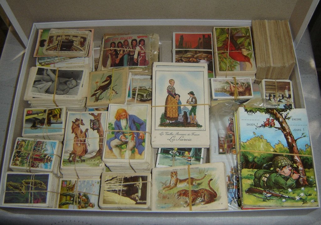 Chromos Groot lot Doos divers 5kg, Verzamelen, Gebruikt, Verzenden, 1940 tot 1960, Prent