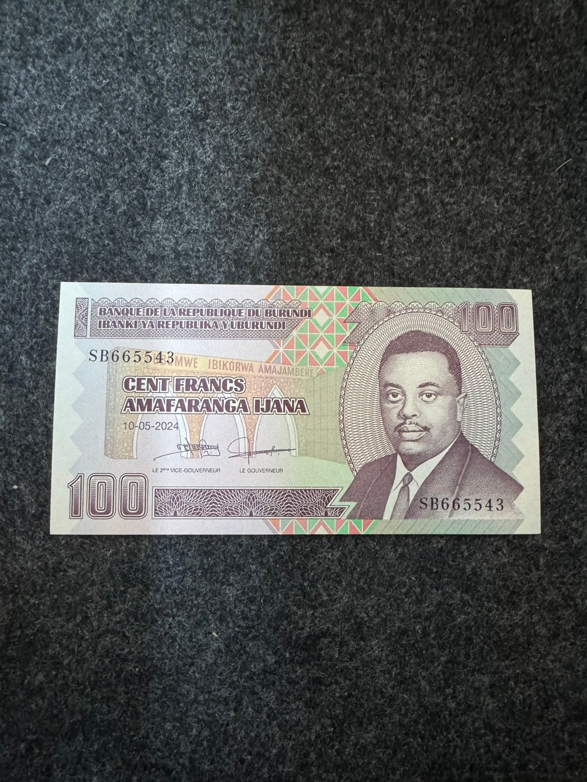 100 cents francs, Envoi, Billets en vrac