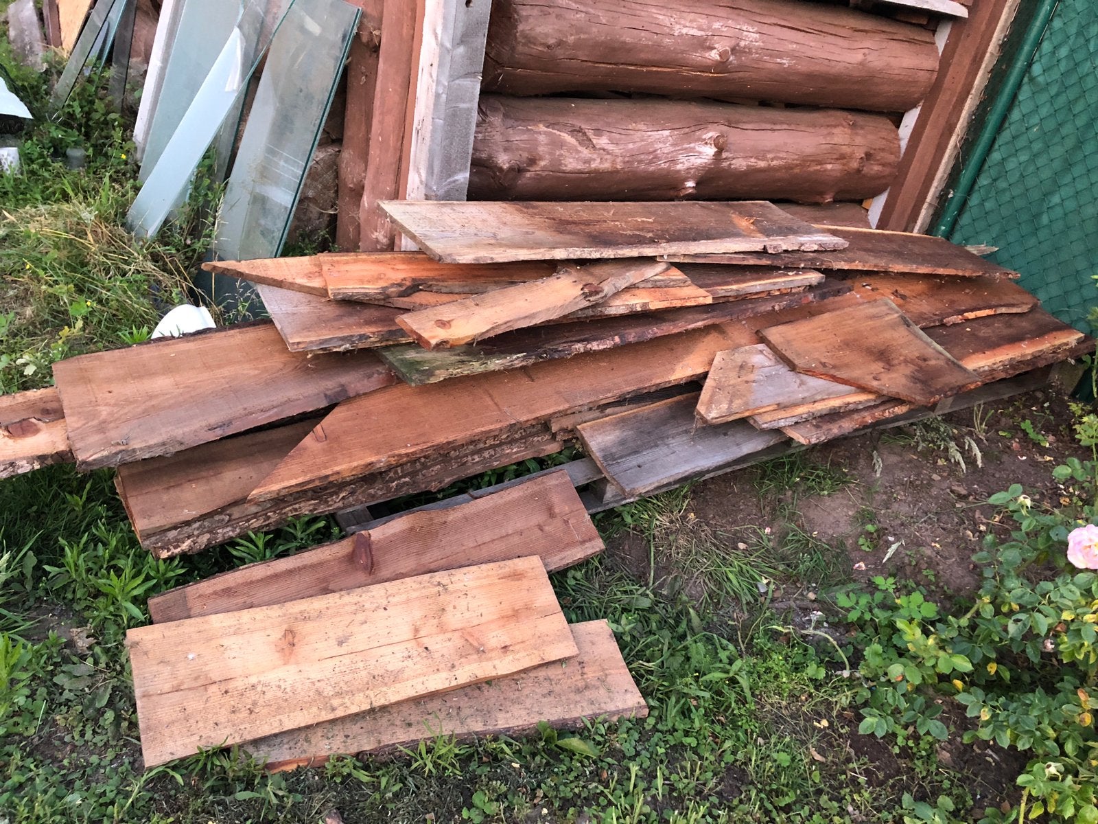 Schorsplanken, Doe-het-zelf en Bouw, Hout en Planken, Ophalen, Gebruikt, Overige houtsoorten, Plank