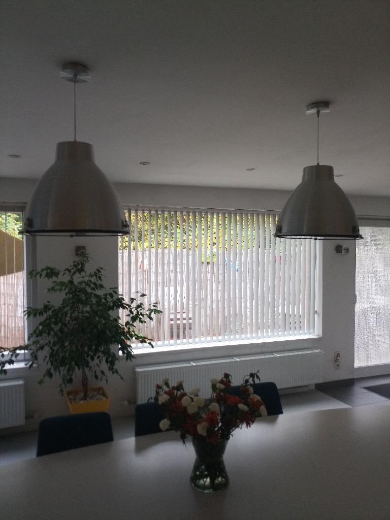 Hanglampen 3 stuks zgan, Ophalen, Zo goed als nieuw, Glas, Industrieel