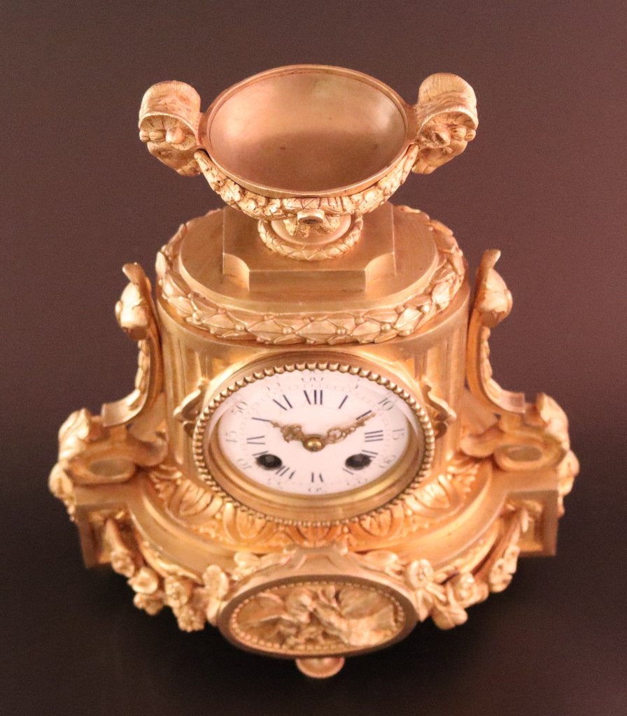Antieke Franse bronzen pendule, Antiek en Kunst, Ophalen of Verzenden