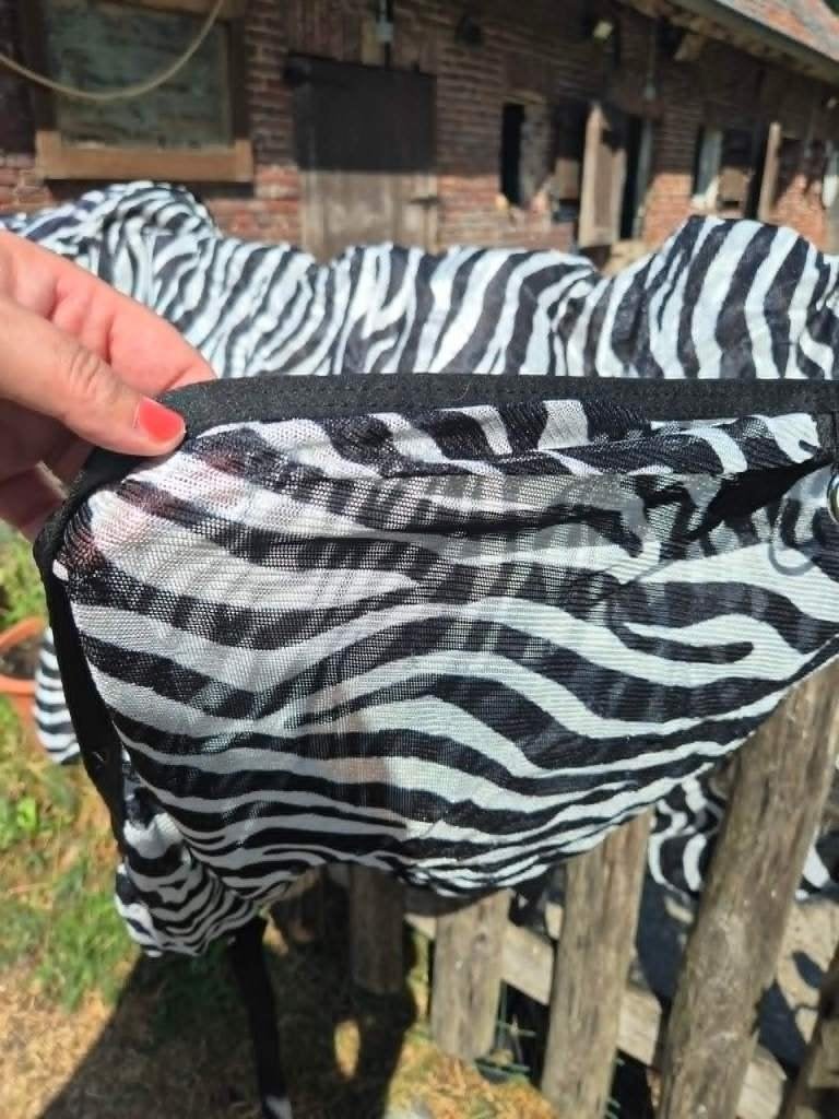 Pagony Zebra flycooler Vliegendeken maat 185, Meerkleurig, Gebruikt, Overige merken, Cob (M)