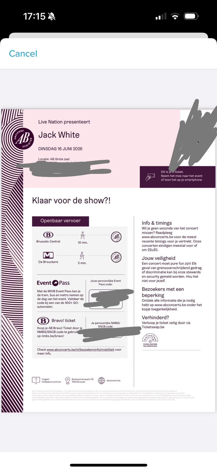 Jack White Ancienne Belgique, Juin