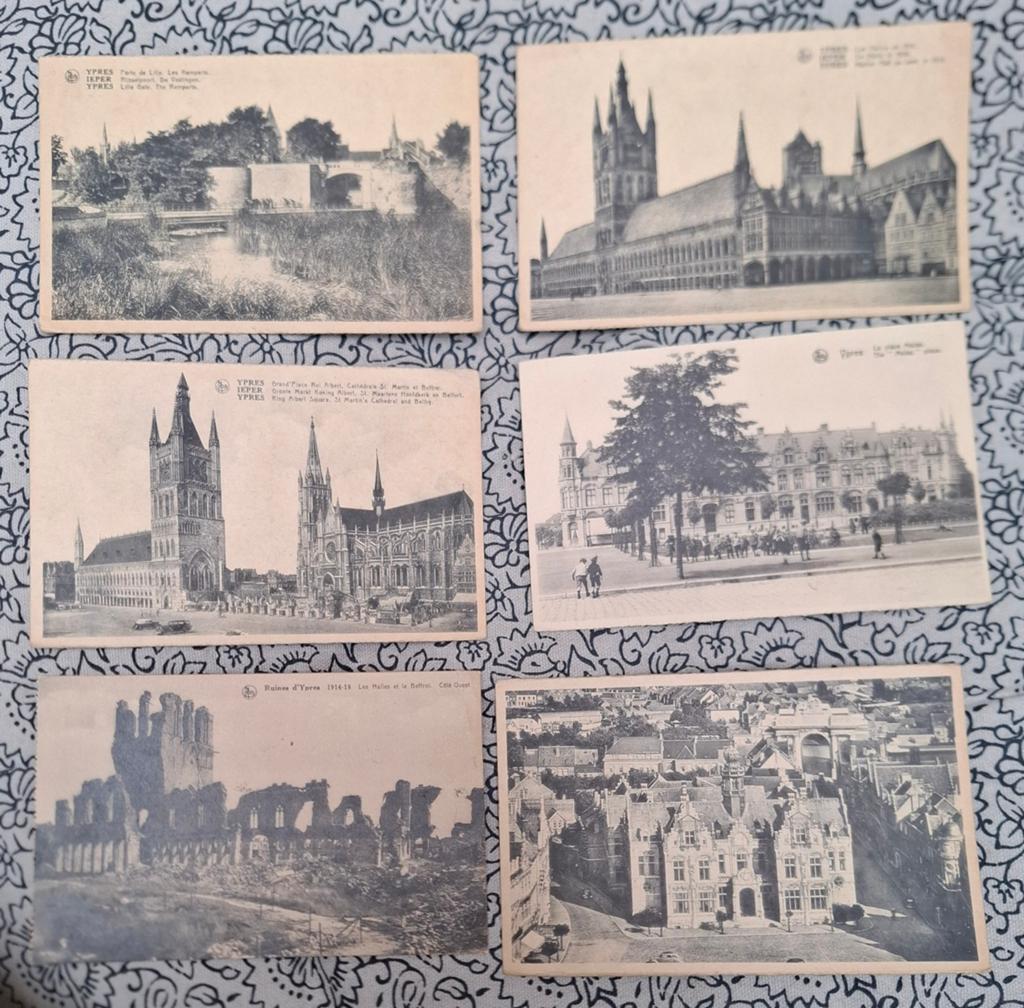Ieper. Set van 6 ansichtkaarten, Verzamelen, Ophalen of Verzenden, West-Vlaanderen