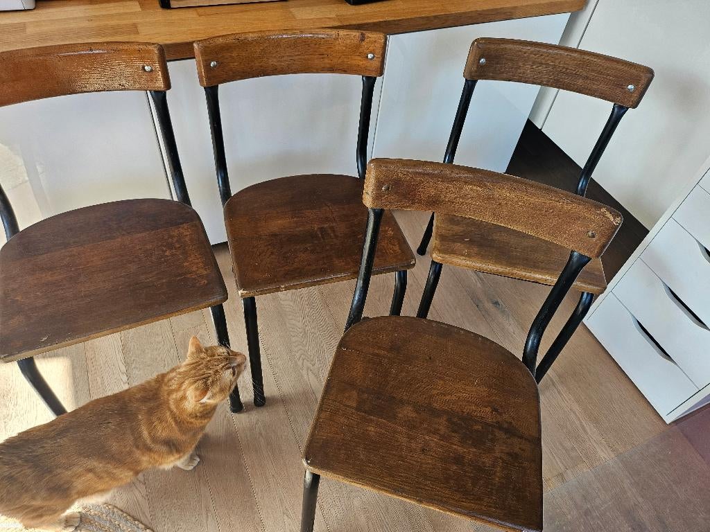 Stoelen, Ophalen, Gebruikt, Bruin, Vier