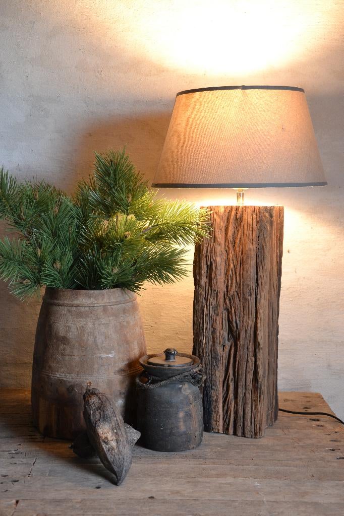 Prachtige tafellamp, Maison & Meubles, Lampes | Lampes de table, Neuf, 50 à 75 cm, Bois, Enlèvement ou Envoi