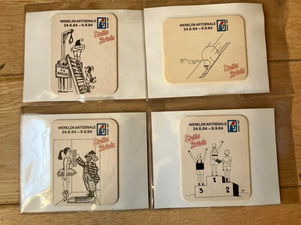 Lot de 36 (trente-six) sous-bocks Stella Artois - 1984, Enlèvement ou Envoi, Comme neuf, Sous-bock, Stella Artois