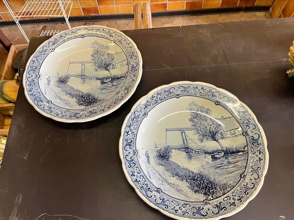 Muurborden Delfts Blauw, Ophalen