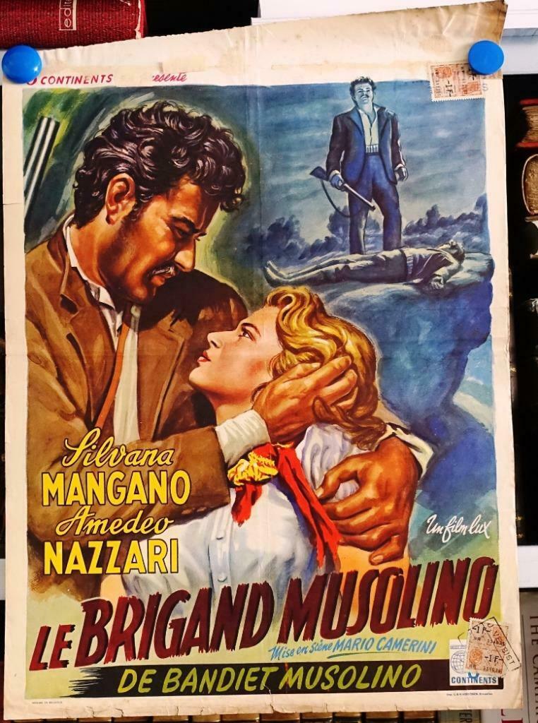 Filmposter e Brigand Musolino De bandiet Musolino, Verzamelen, Ophalen of Verzenden, A1 t/m A3, Film en Tv, Rechthoekig Staand